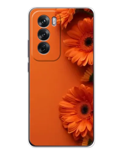 Чохол для OPPO Reno 12 з картинкою «Помаранчеві гербери»