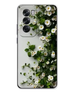 Чохол для OPPO Reno 12 з картинкою «Гілка дрібних білих квітів»
