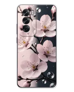 Чохол для OPPO Reno 12 з картинкою «Ніжня сакура та краплі»