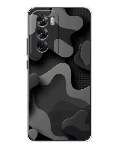 Чохол для OPPO Reno 12 з картинкою «Темний абстрактний камуфляж»