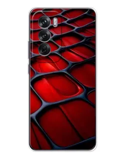 Чохол для OPPO Reno 12 з картинкою «Червона глянцева сітка»