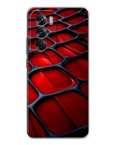 Чохол для OPPO Reno 12 з картинкою «Червона глянцева сітка»
