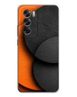 Чохол для OPPO Reno 12 з картинкою «Геометрія помаранчевих кіл»