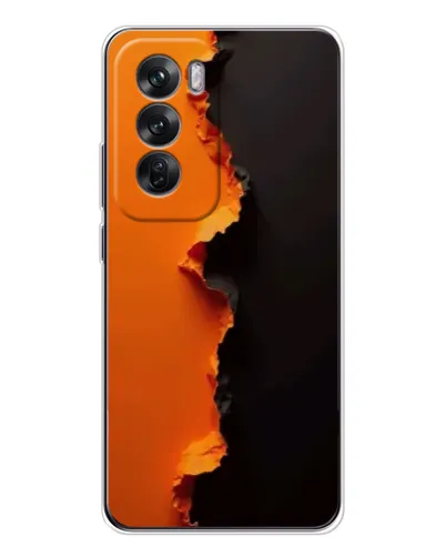 Чохол для OPPO Reno 12 з картинкою «Помаранчевий розлом»