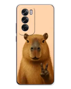 Чехол для OPPO Reno 12 с картинкой «Капибара виктория» Чехол для OPPO Reno 12 с картинкой «Капибара виктория»
