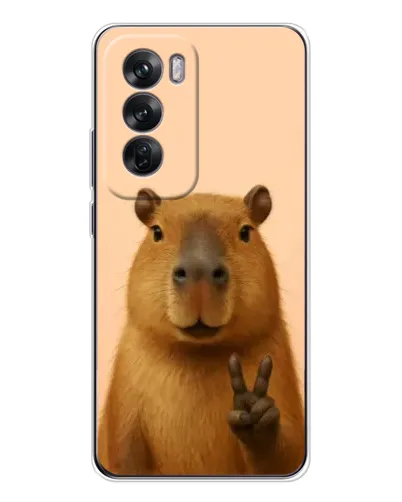 Чехол для OPPO Reno 12 с картинкой «Капибара виктория» Чехол для OPPO Reno 12 с картинкой «Капибара виктория»