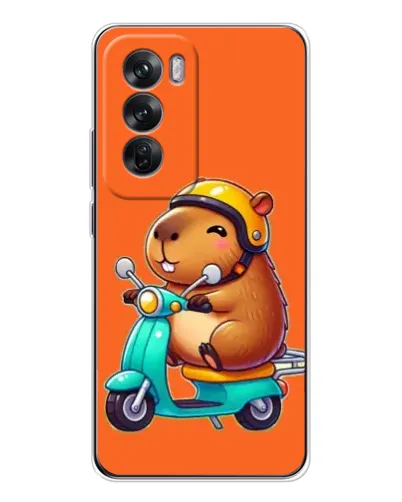 Чехол для OPPO Reno 12 с картинкой «Капибара на скутере» Чехол для OPPO Reno 12 с картинкой «Капибара на скутере»
