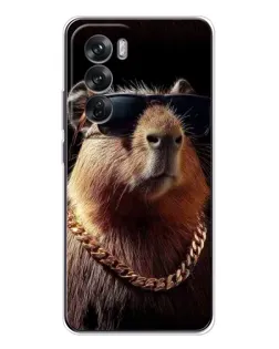 Чехол для OPPO Reno 12 с картинкой «Капибара золотая цепь» Чехол для OPPO Reno 12 с картинкой «Капибара золотая цепь»