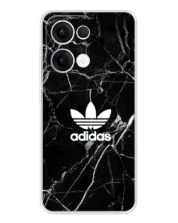 Чехол для OPPO Reno 13 5G с картинкой «Белый мрамор Adidas»