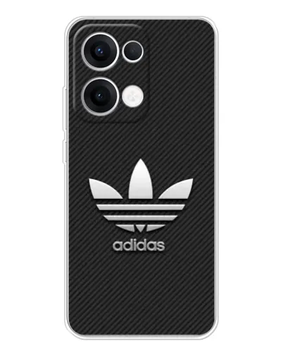 Чехол для OPPO Reno 13 5G с картинкой «Adidas Карбоновая текстура»