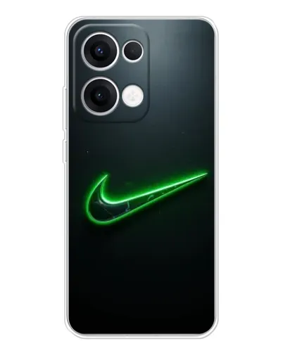Чехол для OPPO Reno 13 5G с картинкой «Неоновый контур Nike»