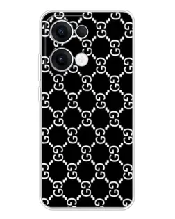 Чехол для OPPO Reno 13 5G с картинкой «Gucci — сетчатый паттерн»