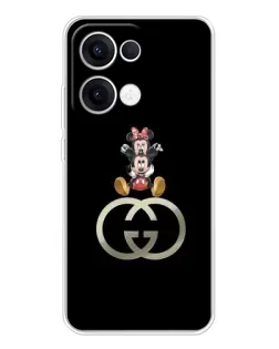 Чехол для OPPO Reno 13 5G с картинкой «Минни Маус на лого»