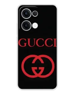 Чехол для OPPO Reno 13 5G с картинкой «Gucci — красный логотип»