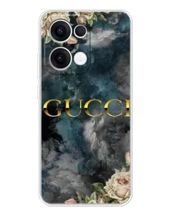 Чехол для OPPO Reno 13 5G с картинкой «Абстрактные цветы Gucci»