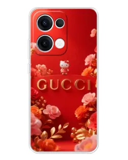 Чехол для OPPO Reno 13 5G с картинкой «Gucci — золотой сад»
