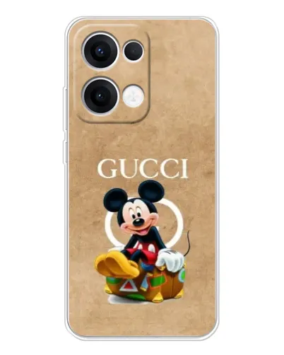 Чехол для OPPO Reno 13 5G с картинкой «Микки Маус Gucci — крафт» Чехол для OPPO Reno 13 5G с картинкой «Микки Маус Gucci — крафт»