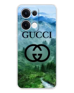 Чехол для OPPO Reno 13 5G с картинкой «Gucci — горный пейзаж»