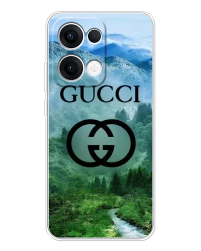 Чехол для OPPO Reno 13 5G с картинкой «Gucci — горный пейзаж» Чехол для OPPO Reno 13 5G с картинкой «Gucci — горный пейзаж»