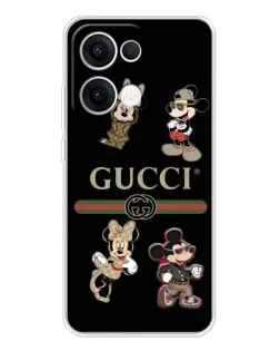 Чехол для OPPO Reno 13 5G с картинкой «Gucci — герои Disney и монограмма»