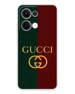 Чехол для OPPO Reno 13 5G с картинкой «Gucci — темно-зеленый градиент»