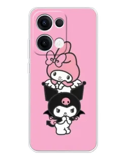Чехол для OPPO Reno 13 5G с картинкой «My Melody и Kuromi»