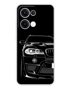 Чехол для OPPO Reno 13 5G с картинкой «Темный силуэт BMW»