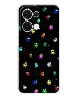 Чехол для OPPO Reno 13 5G с картинкой «Экипаж Among Us»
