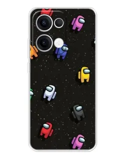 Чехол для OPPO Reno 13 5G с картинкой «Космический паттерн Among Us»
