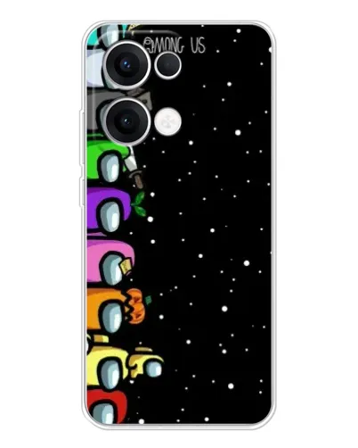 Чехол для OPPO Reno 13 5G с картинкой «Команда Among Us» Чехол для OPPO Reno 13 5G с картинкой «Команда Among Us»