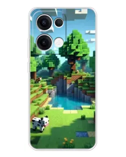 Чехол для OPPO Reno 13 5G с картинкой «Minecraft летний день»