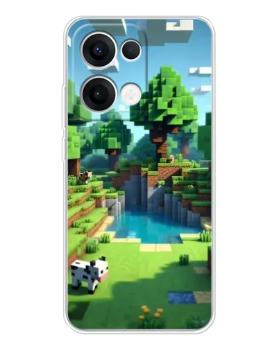 Чехол для OPPO Reno 13 5G с картинкой «Minecraft летний день»