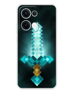 Чехол для OPPO Reno 13 5G с картинкой «Алмазный меч неон»