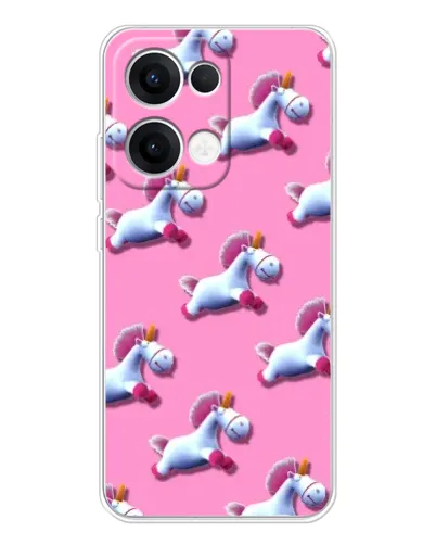 Чехол для OPPO Reno 13 5G с картинкой «Единороги на розовом» Чехол для OPPO Reno 13 5G с картинкой «Единороги на розовом»
