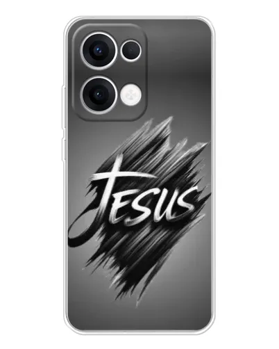 Чехол для OPPO Reno 13 5G с картинкой «Надпись Jesus Graffiti»