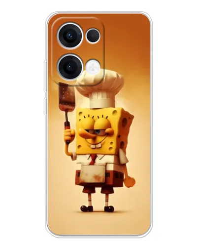Чехол для OPPO Reno 13 5G с картинкой «Губка Боб повар»
