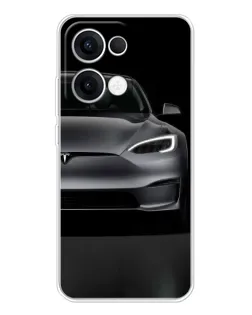 Чехол для OPPO Reno 13 5G с картинкой «Tesla Model S Look» Чехол для OPPO Reno 13 5G с картинкой «Tesla Model S Look»
