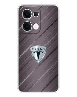 Чехол для OPPO Reno 13 5G с картинкой «Металлическая текстура Tesla» Чехол для OPPO Reno 13 5G с картинкой «Металлическая текстура Tesla»