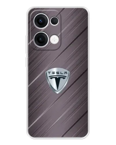Чехол для OPPO Reno 13 5G с картинкой «Металлическая текстура Tesla» Чехол для OPPO Reno 13 5G с картинкой «Металлическая текстура Tesla»