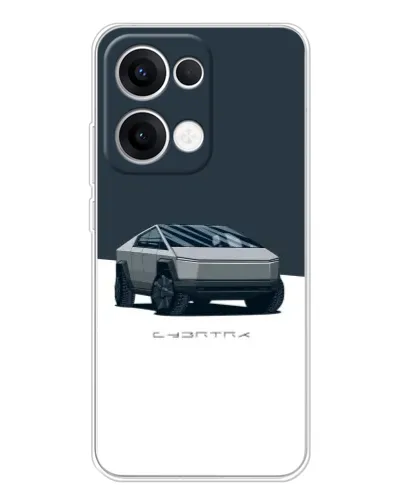 Чехол для OPPO Reno 13 5G с картинкой «Серебристый Cybertruck Tesla» Чехол для OPPO Reno 13 5G с картинкой «Серебристый Cybertruck Tesla»