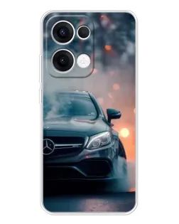 Чехол для OPPO Reno 13 5G с картинкой «Mercedes — ночной город» Чехол для OPPO Reno 13 5G с картинкой «Mercedes — ночной город»