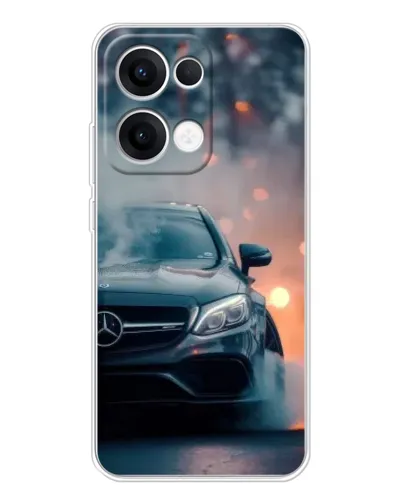 Чехол для OPPO Reno 13 5G с картинкой «Mercedes — ночной город»