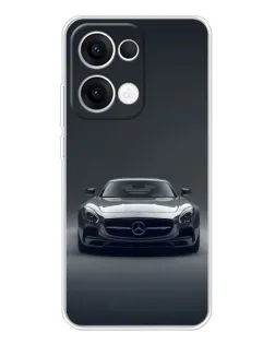 Чехол для OPPO Reno 13 5G с картинкой «Mercedes на черном»