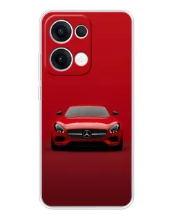 Чехол для OPPO Reno 13 5G с картинкой «Красный Mercedes AMG»