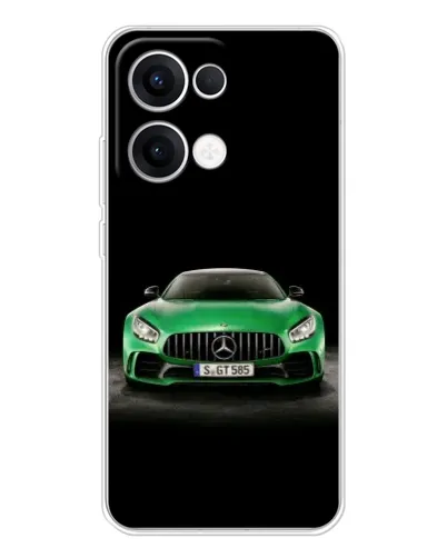 Чехол для OPPO Reno 13 5G с картинкой «Mercedes — неоновый лого»