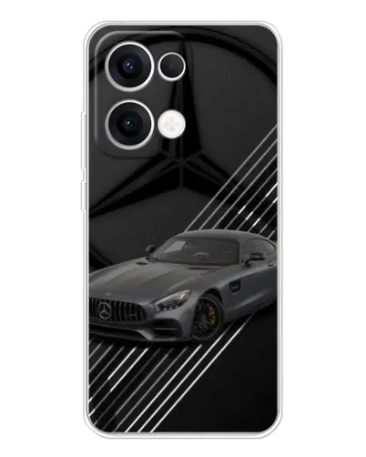 Чехол для OPPO Reno 13 5G с картинкой «Mercedes AMG — графика»