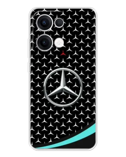 Чехол для OPPO Reno 13 5G с картинкой «Mercedes — бирюзовый акцент»