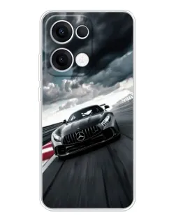 Чехол для OPPO Reno 13 5G с картинкой «Гоночный Mercedes AMG»