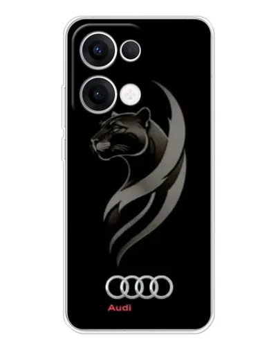 Чехол для OPPO Reno 13 5G с картинкой «Графика — пантера и Audi»