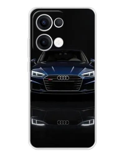 Чехол для OPPO Reno 13 5G с картинкой «Audi — ночное отражение»